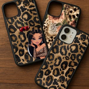 Leopard Print Phone Case Cheetah Animal Skin Cover for iPhone 17 16 15 Samsung S25 Mob Wife Aesthetic Y2K Trendy Snow Leopard Pattern Gift