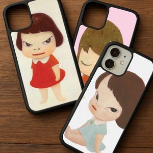 Custodia personalizzata Yoshitomo Nara per iPhone 16 Pro Max 15 14 13 12 11 XS Plus Samsung S25 S24 25 A55 A54