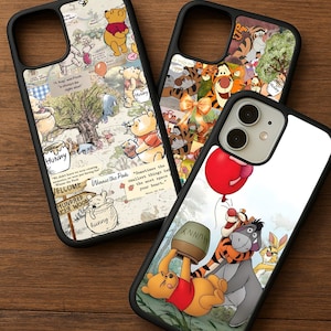 Winnie the Pooh Piglet Tigger Eeyore Custom phone case for iPhone 16 Pro Max 15 14 13 12 11 XS Plus Samsung S25 S24 25 A55 A54 Pixel 7 8 9