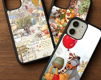 Funda de teléfono personalizada Winnie the Pooh Piglet Tigger Eeyore para iPhone 16 Pro Max 15 14 13 12 11 XS Plus Samsung S25 S24 25 A55 A54 Pixel 7 8 9