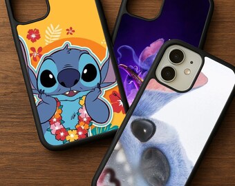 Funda de teléfono personalizada Stitch K8 para iPhone 16 Pro Max 15 14 13 12 11 XS Plus Samsung S25 S24 25 A55 A54