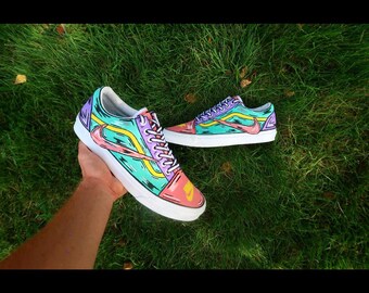 vans old skool cartoon custom