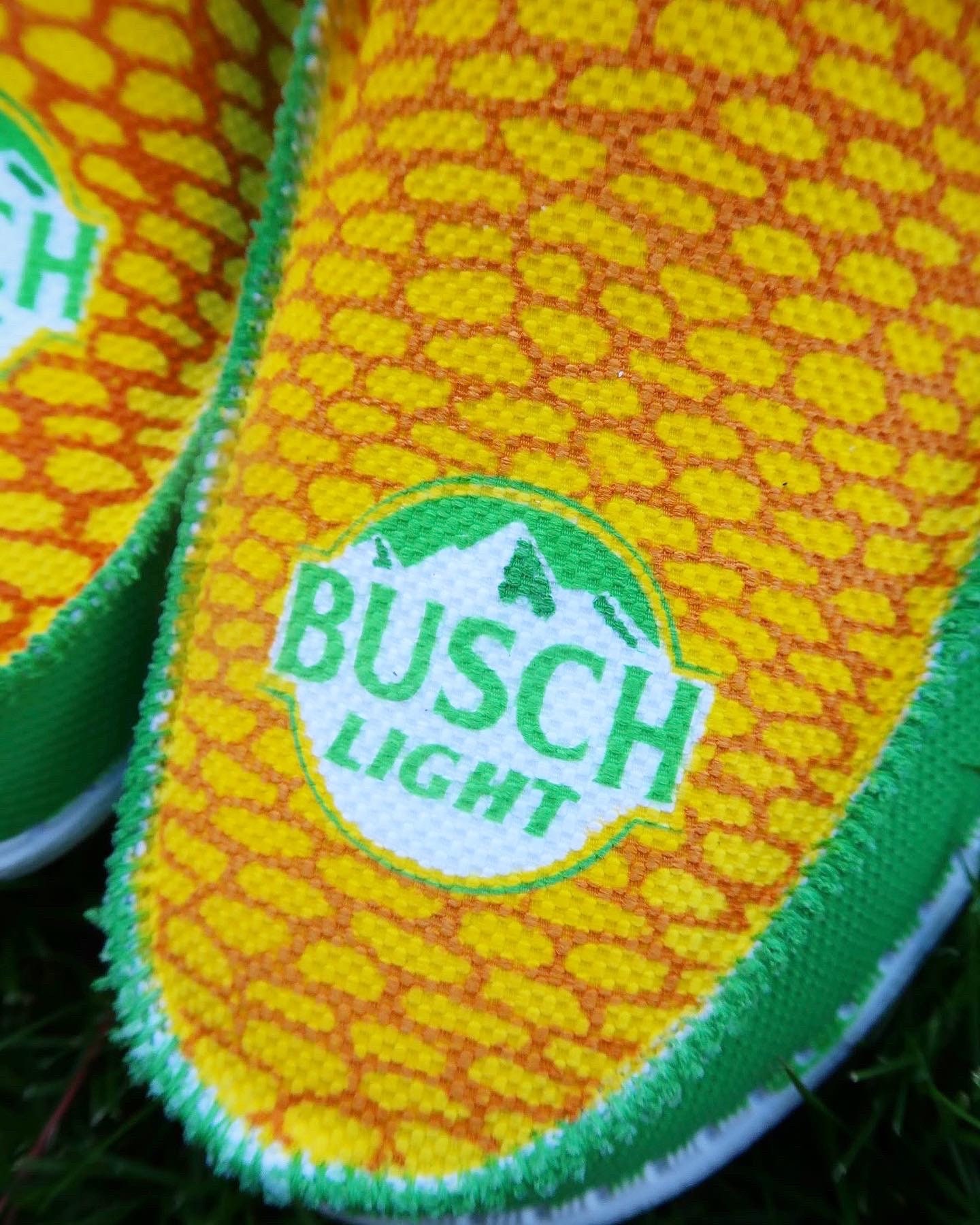 Custom Busch Light Corn Hey Dude Slip on Shoes