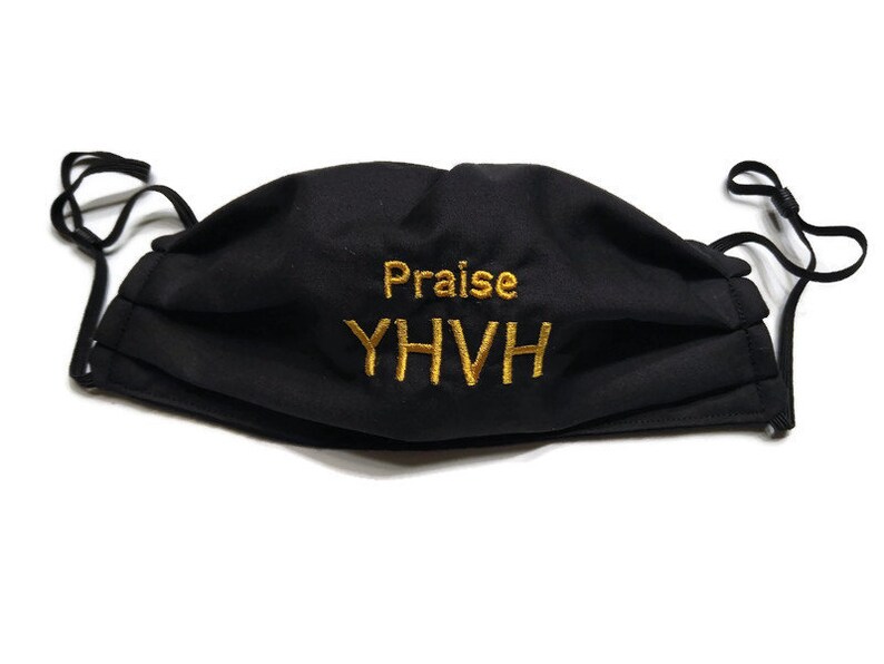 Yahweh Hebrew Face Mask. Handmade and Embroidered With Hebrew Etsy