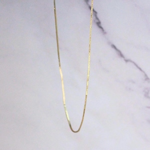 18k Solid Gold Fox Tail Chain Necklace - 19&quot; Vintage Jewelry