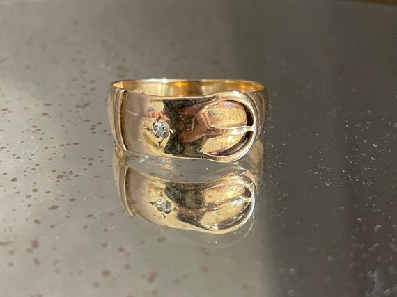 LOT:105 | Three Victorian gold rings, gypsy set with small diamond ...