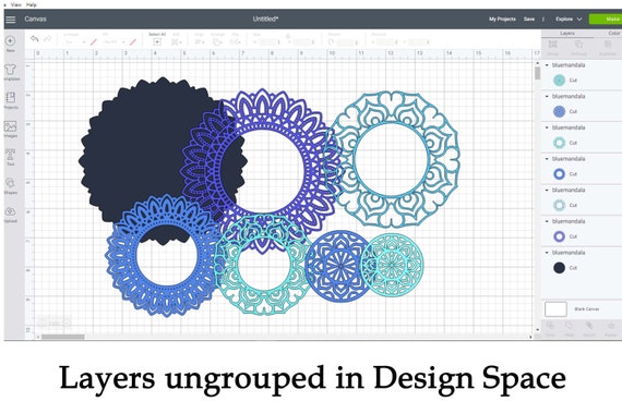Download Layered Flower Mandala Svg File 7 Layer Mandala For Cutting Etsy