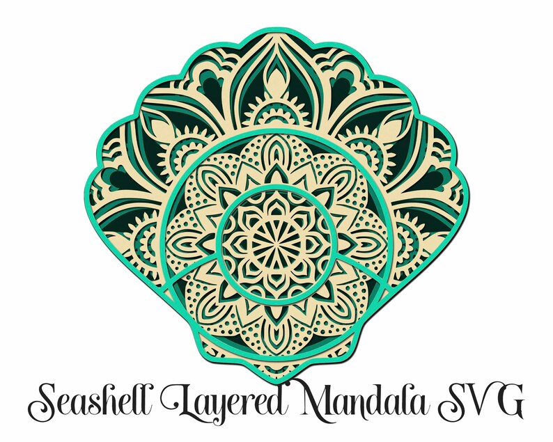 Download 4 Layers Seashell Mandala 3d Layered Svg File Clip Art Art Collectibles Vadel Com