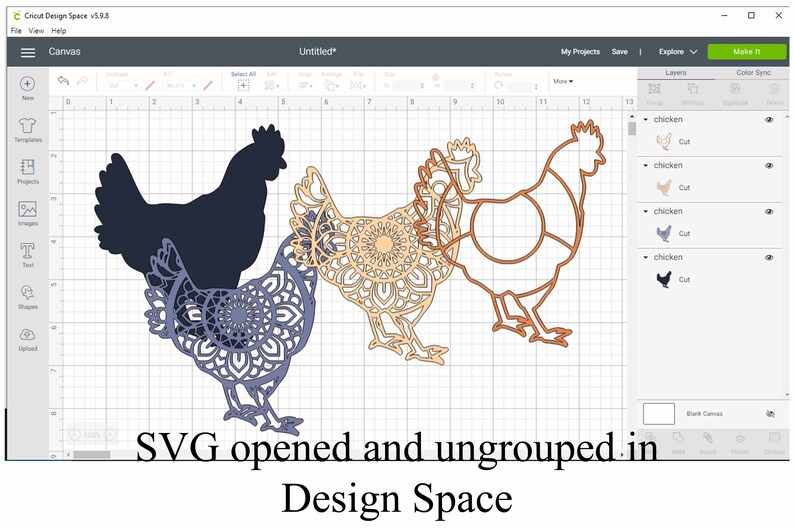 Download 3D Layered Chicken Mandala SVG file layered cut file 4 | Etsy