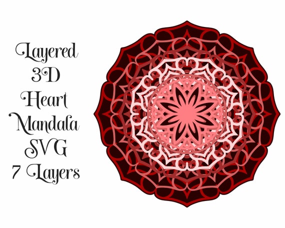 Download 289+ Layered Heart Mandala Svg Free File for Free