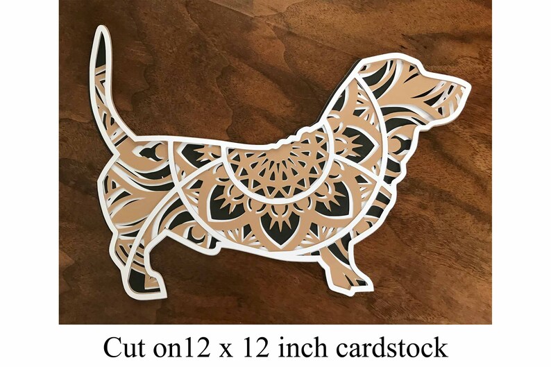 Download 3d Layered Dachshund Mandala Svg File 4 Layers Dog Svg Layered Cut File Clip Art Art Collectibles Vadel Com