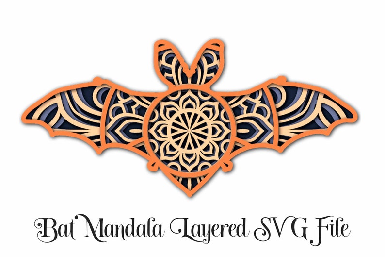 Download 3D Halloween Bat Couches Mandala SVG fichier fichier coupé ...