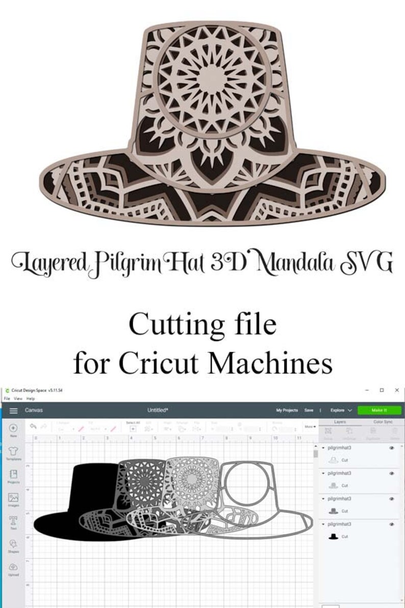 Download Thanksgiving SVG Layered Mandala Bundle 5 designs turkey ...