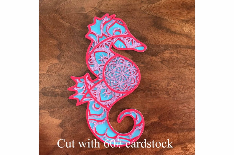 Download 4 Layers Seahorse Mandala 3d Layered Svg File Clip Art Art Collectibles Scottironworks Com