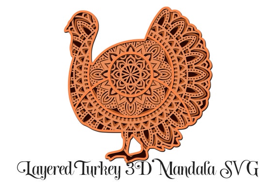 Download Turkey Layered Mandala Svg File Layered Cut File 4 Layers Etsy