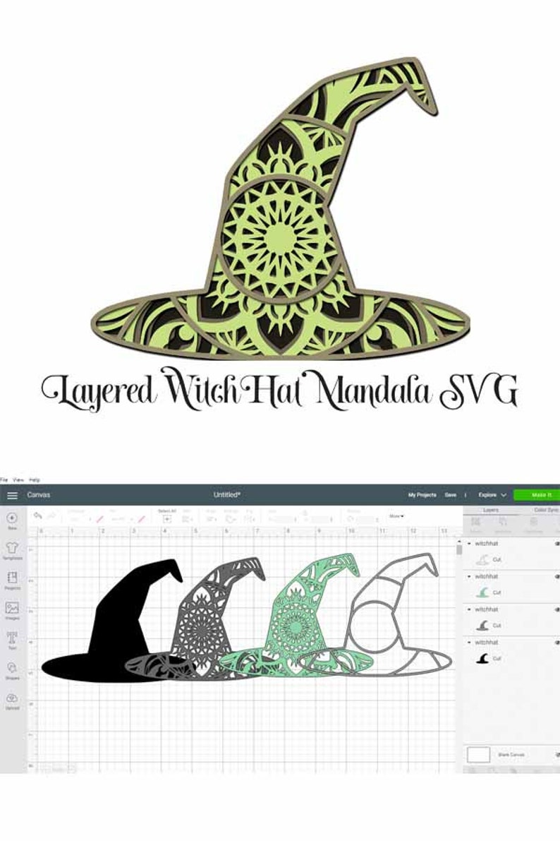 Download Halloween SVG Layered Mandala Bundle 5 designs bat ghost ...