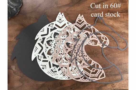 Download 3d Layered Horse Mandala Svg File Layered Cut File 4 Layers Etsy