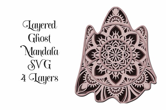 Download 3d Halloween Ghost Layered Mandala Svg File Layered Cut File Etsy