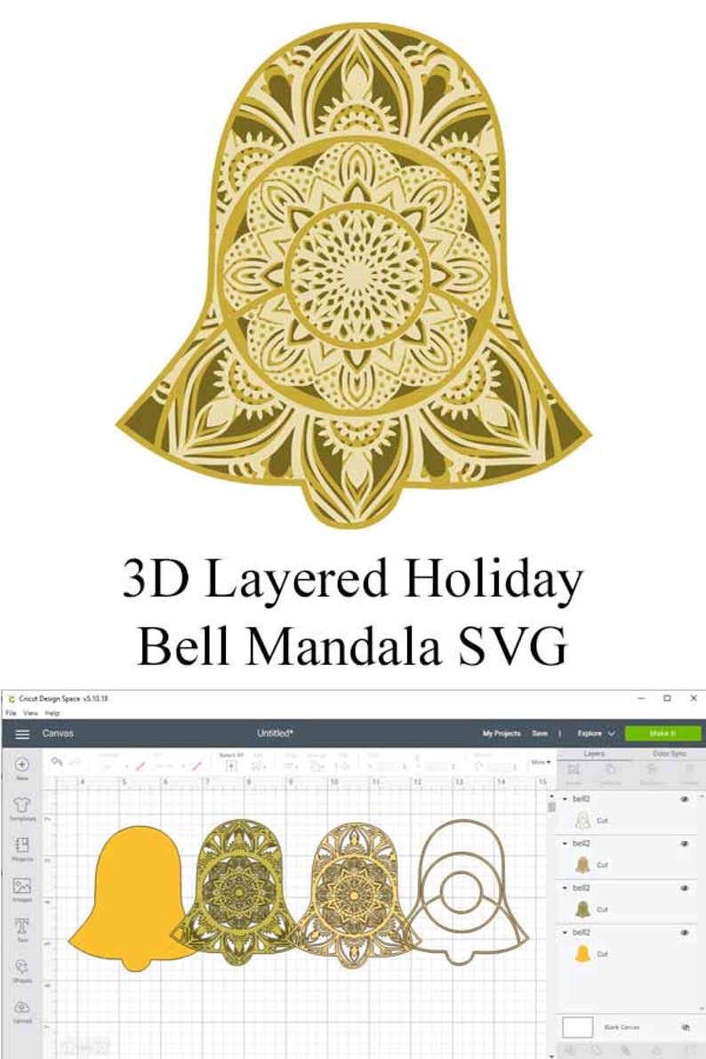 Download Christmas SVG Layered Mandala Bundle 5 Holiday designs | Etsy
