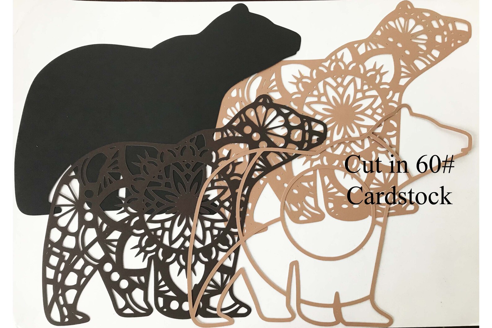 Download Bear Mandala SVG fichier 3D couches mama bear cut fichier ...