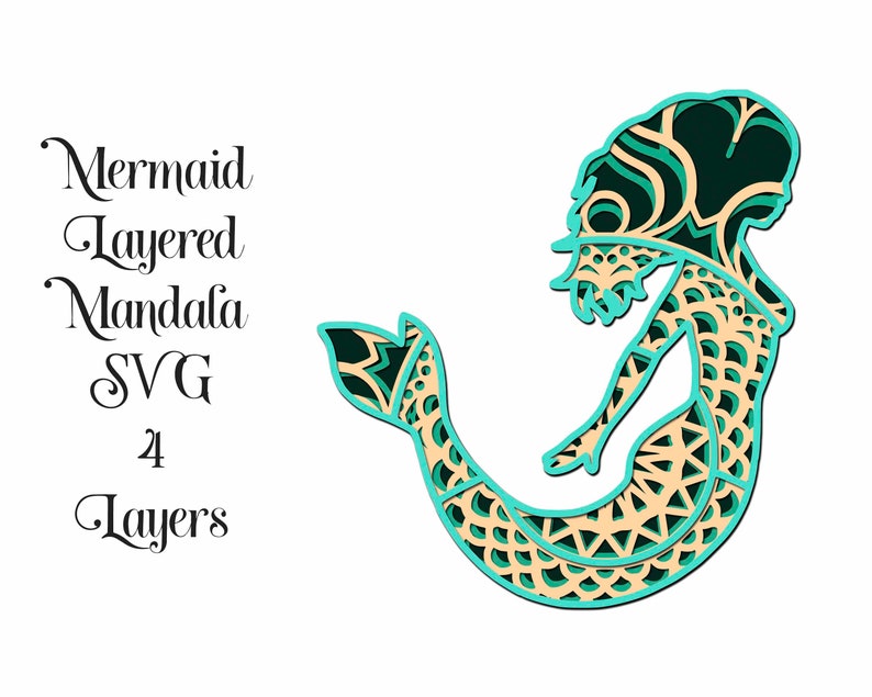 Free Free Mermaid Layered Svg 698 SVG PNG EPS DXF File