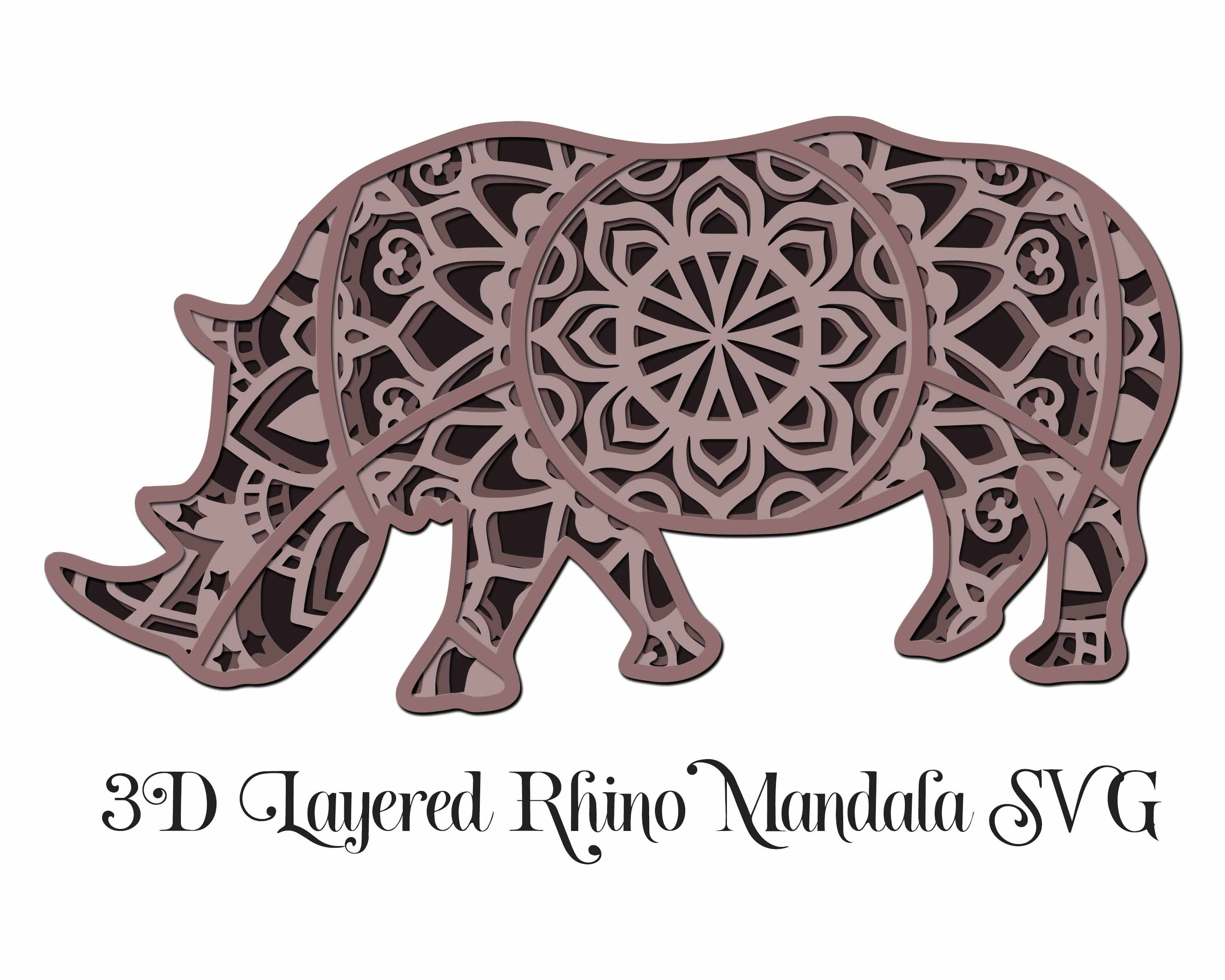 3D Layered Bighorn Sheep Mandala SVG file layered cut file 4 layers  SVG for Cricut or Cameo