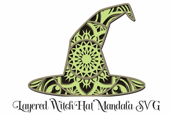 Download 3d Layered Halloween Witch Hat Mandala Svg File Layered Cut Etsy