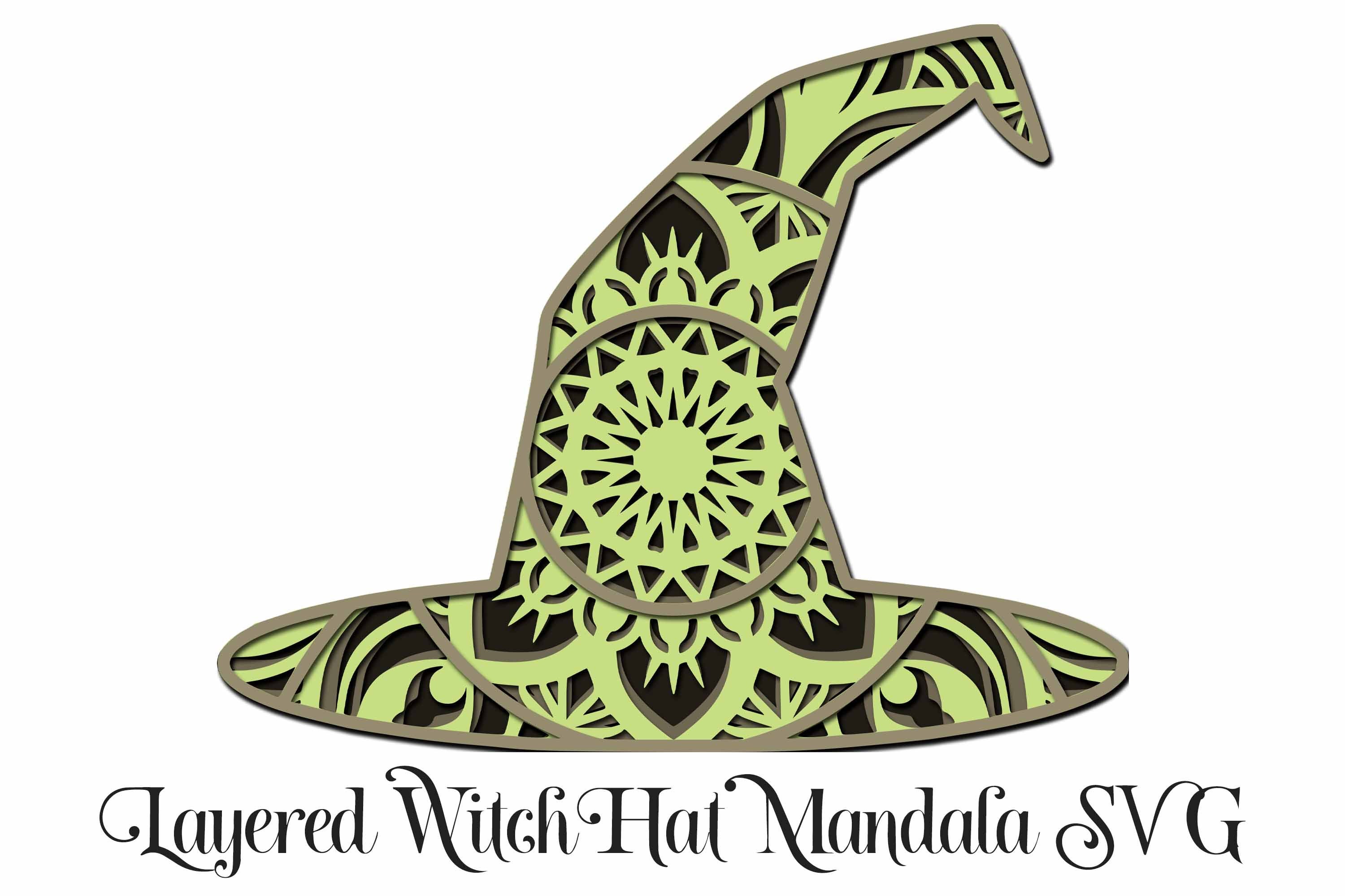 Download 3d Layered Halloween Witch Hat Mandala Svg File Layered Cut Etsy