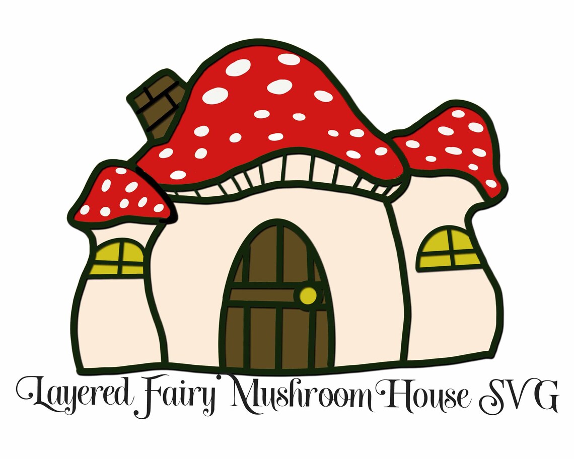 Download Fairy Mushroom House 3D Layered SVG file 5 layers for Cricut | Etsy