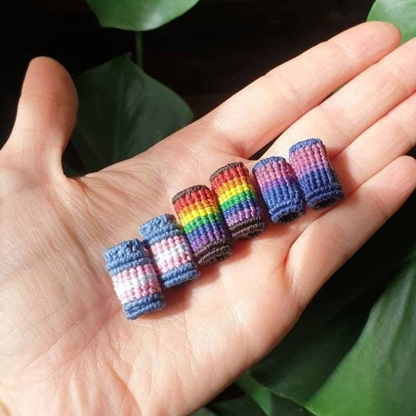 Dread bead macrame dread jewelry RAINBOW dreadbead 8 mm // dreadlock dread accessory hair jewelry