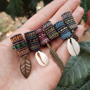Dread bead dread jewelry macrame dreadlock dreadbead 8 mm SPARROW MIX // Hair jewelry customizable