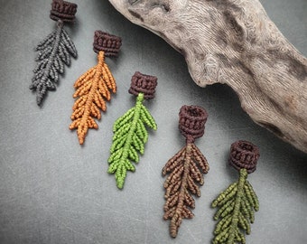 Dread jewelry nature // Dread bead fern leaf // Dreadlock hair jewelry FERNWEH various diameters