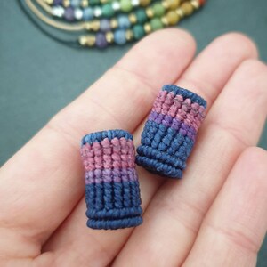 Dread bead macrame dread jewelry RAINBOW dreadbead 8 mm // dreadlock dread accessory hair jewelry C