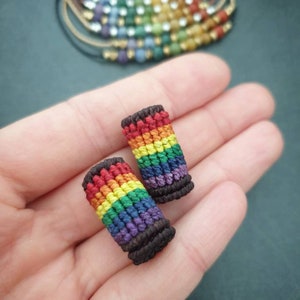 Dread bead macrame dread jewelry RAINBOW dreadbead 8 mm // dreadlock dread accessory hair jewelry B