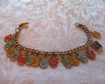 Vintage School Charm Bracelet