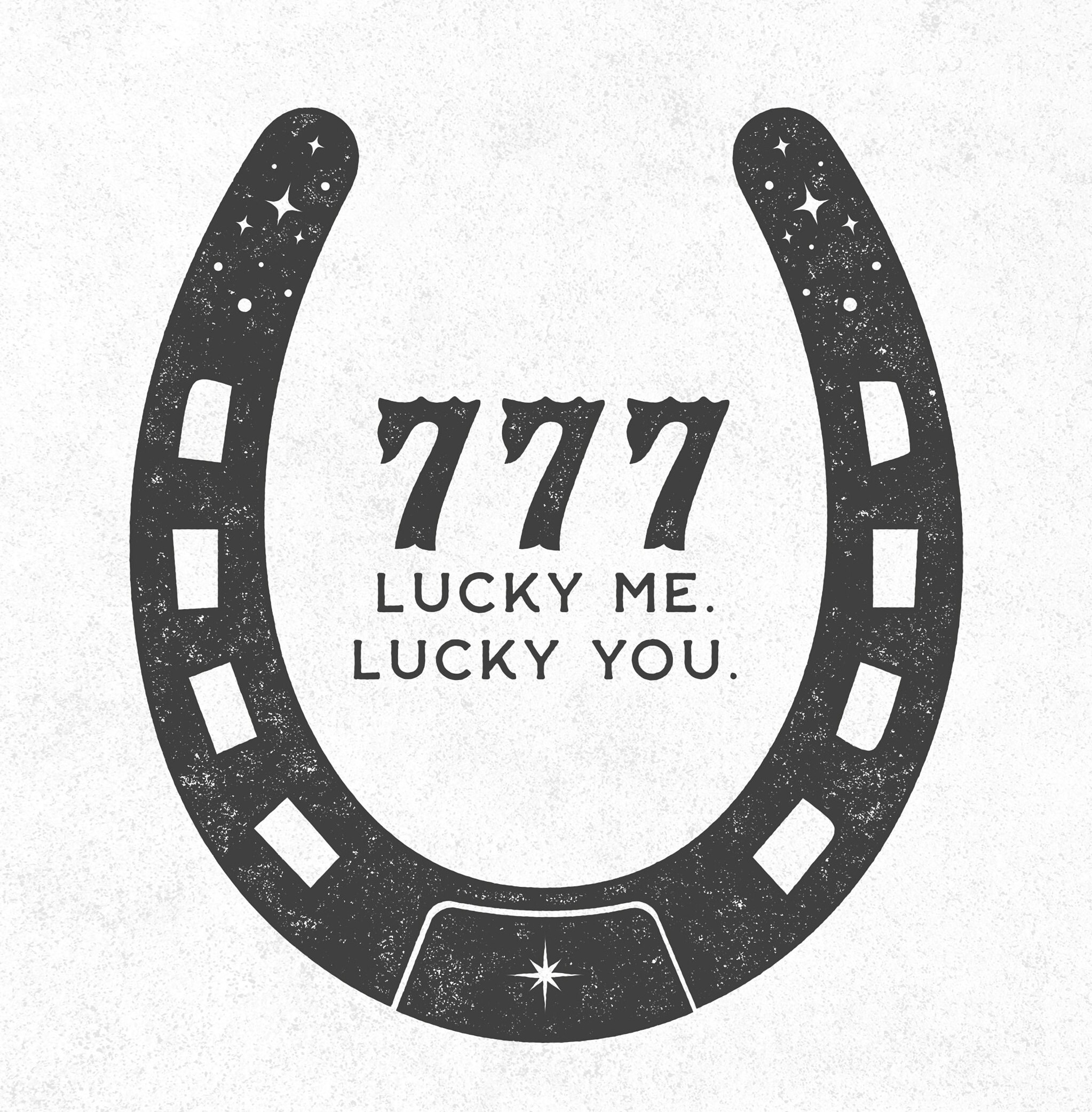 Lucky Horseshoe Print, Digital Download, Western Print, 777, Lucky Wall