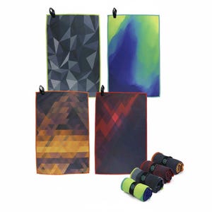 Quick Dry Microfiber Gym Towels: Antibacterial, Compact (4-Pack)