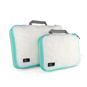 Compression Packing Cubes for Travel Separate Clean & Dirty Compartments Travel Luggage Organizer 2 Piece Set Waypoint