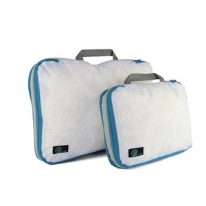 Compression Packing Cubes for Travel Separate Clean & Dirty Compartments Travel Luggage Organizer 2 Piece Set Concourse