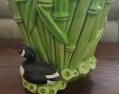 Vintage Ceramic Bamboo Pot