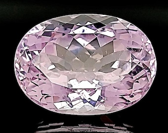 Large Kunzite Gemstone 49 Ct, Rare Natural Pink Spodumene Stone, High-Quality Faceted Oval Cut, Huge Beautiful Loose Gem Fine Jewelry
