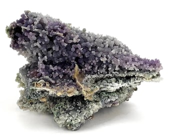 Grape Agate Crystal Cluster, Large 4.5 Lb Natural Botryoidal Chalcedony Mineral, Shimmering Purple, Blue, Green, Collector Gemstone Specimen