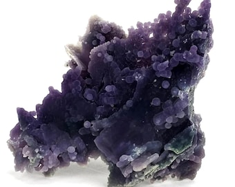Grape Agate Crystal Cluster, A+ Deep Purple Chalcedony, Rare Raw Natural Botryoidal Mineral Specimen, Sculpture Collector Stone Indonesia