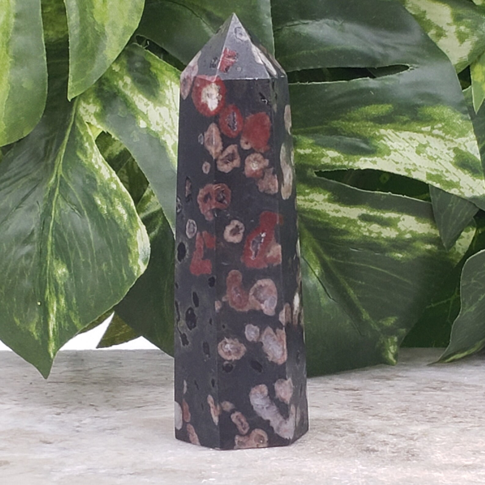 Poppy Jasper Tower Plum Blossom Jasper Crystal Point Reiki Etsy