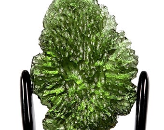 Moldavit Tektit Heilstein Selten Groß 5,8 Gr, Echter Roher Tschechischer Moldavit Meteorit, A + Museums-Qualität, Moldavit Schmuck Edelstein