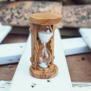 Personalized Sand clock, 3 min. Vintage wooden hourglass, Desk clock sand timer, Vintage sandglass , Sand timer, Vintage home decoration