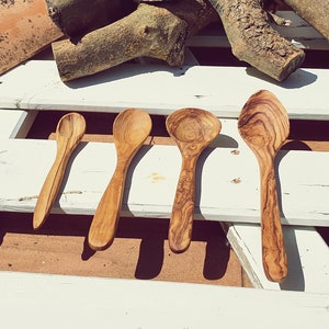 Olive Wood Spoon Eating, Wooden Teaspoon, Small Spoon, Spoon Sauces, Wooden Spoon Sauces, Spoon Salt, Olives Spoon, Teaspoon, Teaspoon wood