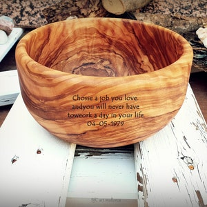 Salad Bowl Olive Wood Salad Bowl customizable, Wooden Fruit Bowl , Table Bowl , Rustic Salad Bowl, Wood Platter, Artisan Wood Salad Bowl