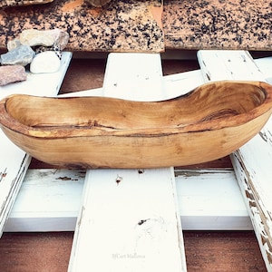 Obstschalen, Holzschalen, Lange Schalen aus Olivenholz, Holzteller, Teller Rustikale Schalen, Bootförmige Schüssel, Geschenk Brotkörbe, Geschenk neues Haus