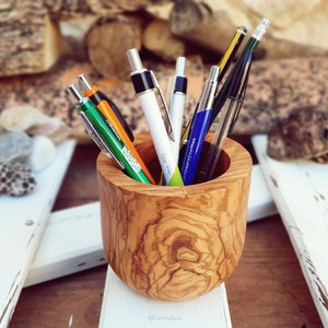 Pencil Cup, Pencil Holder Wood, Desk Set, Desk Organization, Wood Desk Pen, Office Supplies, Office Decor, Pot Pens, Pencil Storage ,